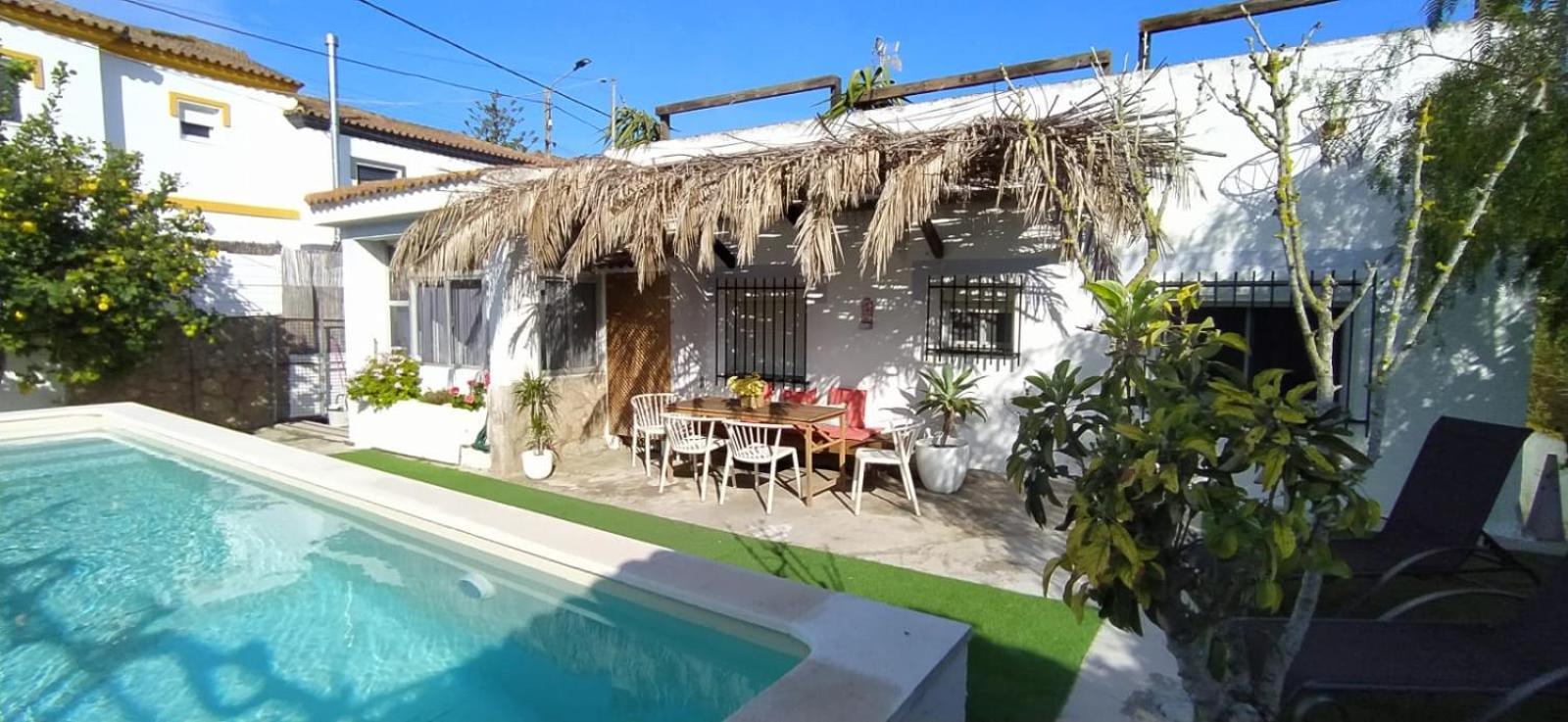Casa, Piscina, Jacuzzi, Garaje, Barbacoa. Vila Chiclana de la Frontera Exterior foto